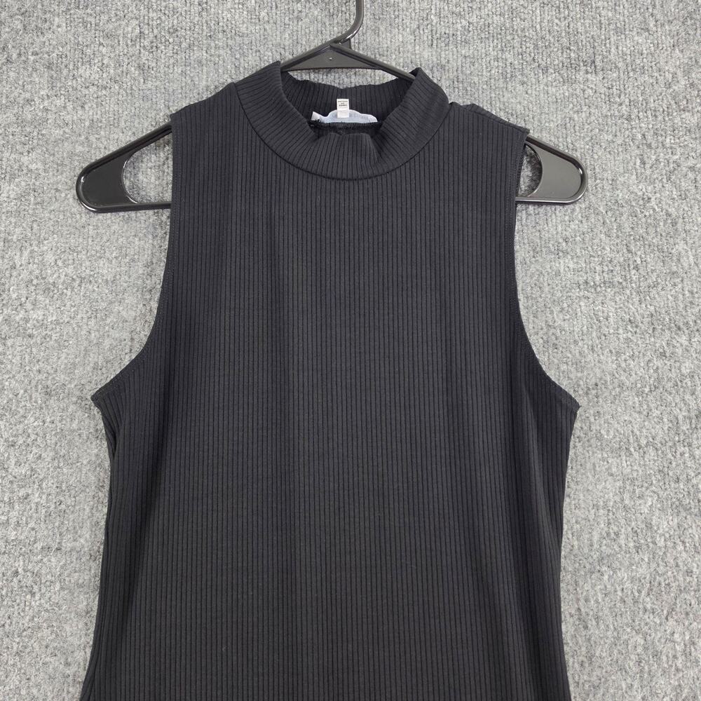 Reformation Dress Medium Skylar Knit Mini Black Summer Chic Minimalist Downtown - Picture 6 of 13